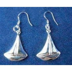 Pendientes náuticos plateados