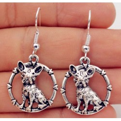 Pendientes CHAPADOS EN PLATA PARA mujer con DISEÑO DE MASCOTAS
