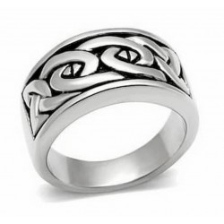 Anillo para mujer fabricado en acero inoxidable antialérgico con diseño celta