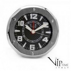 Reloj de mesa VIP Time de acero inoxidable con diseño clásico estilo vintage.