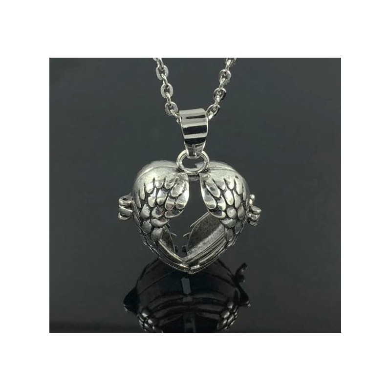 Collar difusor de aromaterapia con colgante de medallón calado diseño Árbol de la Vida.