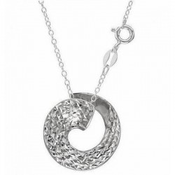 Collar de plata de ley 925 con un elegante y sencillo colgante redondo, ideal para un estilo distinguido y cotidiano.
