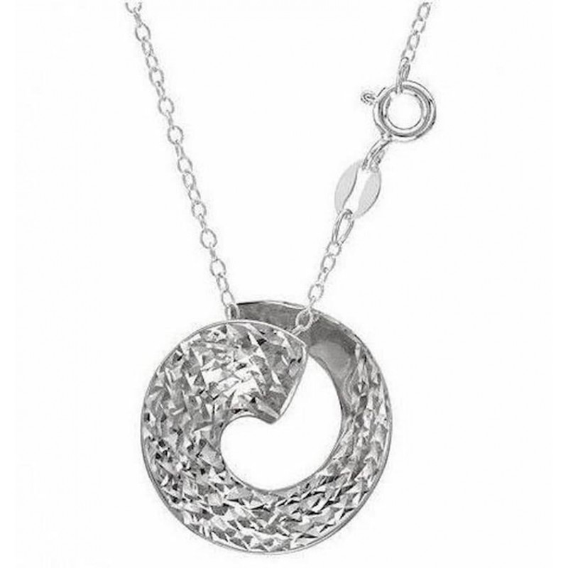 Collar de plata de ley 925 con un elegante y sencillo colgante redondo, ideal para un estilo distinguido y cotidiano.