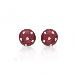 Pendientes para mujer en plata de primera ley con detalles de esmalte de color y piedras de cristal blanco brillante.