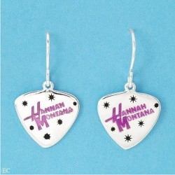 Pendientes para adolescente en plata de ley 925 con el icónico diseño de Hannah Montana.