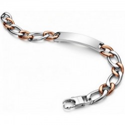 Pulsera Viceroy para hombre confeccionada en piel legítima trenzada con detalles y cierre en acero inoxidable.