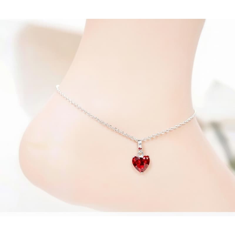 Pulsera bañada en plata para el tobillo