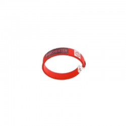 Pulsera deportiva con los colores de club de fútbol confeccionada en material resistente y cierre ajustable.