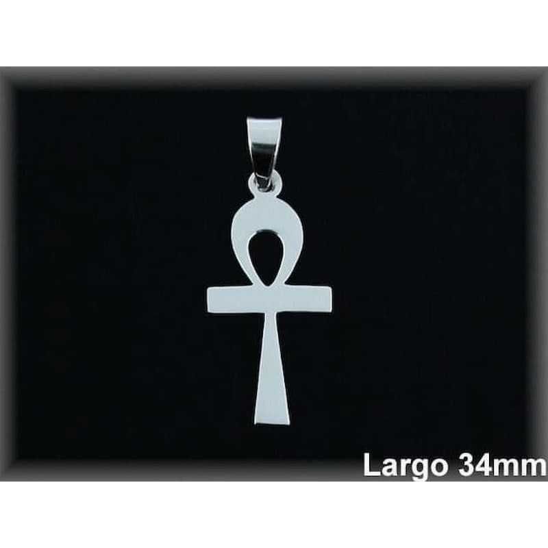 Colgante de plata de ley 925 con la forma de la cruz egipcia Ankh, símbolo de la vida eterna.