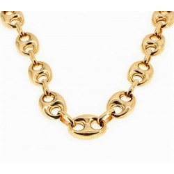 Cadena calabrote para hombre con baño de oro de 3 micras y máxima resistencia.