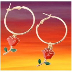 Pendientes de flor mujer de...