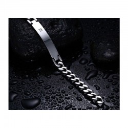 Pulsera de titanio para mujer con detalle de cristal austríaco