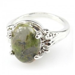 Anillo mujer con piedra anyolite talla 14
