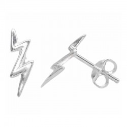 Pendientes rayo de plata de ley 925