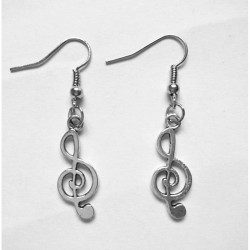Pendientes mujer con clave de sol