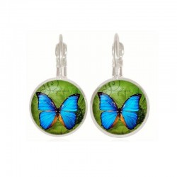 Pendientes con mariposas étnicas