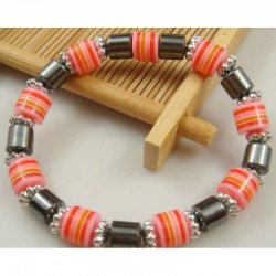 Pulsera elástica de hematita