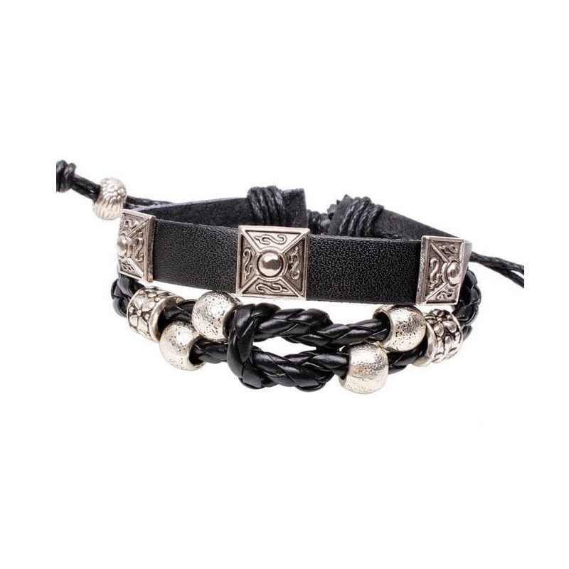 Brazalete unisex con abalorios