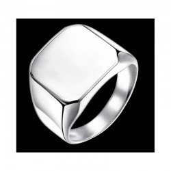 Anillo para hombres en acero inoxidable para sello color plata