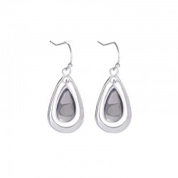Pendientes para mujer con baño de plata de ley y acabado pulido de alto brillo.