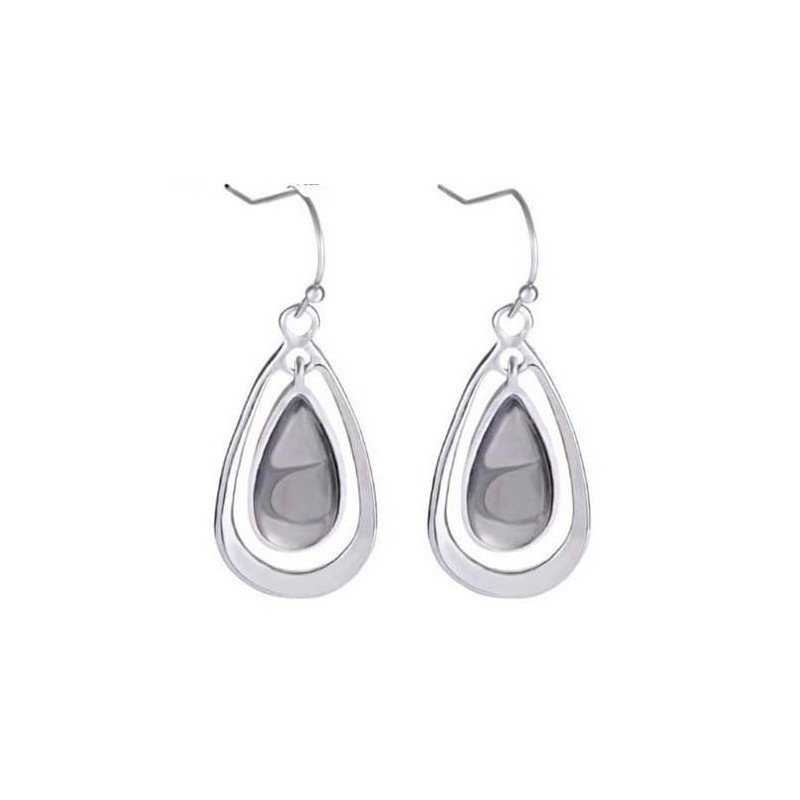 Pendientes para mujer con baño de plata de ley y acabado pulido de alto brillo.