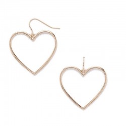 Pendientes colgantes para mujer con baño de oro y diseño de caída fluida con acabado brillante.