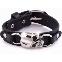 pulsera-de-cuero-punk-hombre-brazalete-rock-acero-envejecido