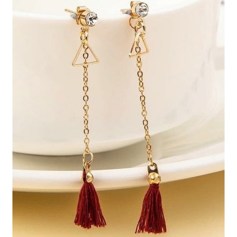 pendientes-mujer-colgante-borla-oro-bisuteria-outlet