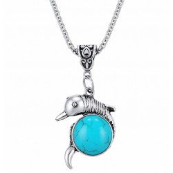 collar-mujer-bano-plata-colgante-piedra-turquesa