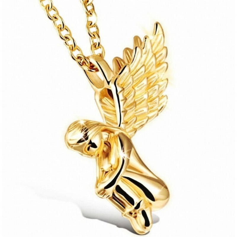 collar-unisex-angel-suerte-acero-chapado-oro