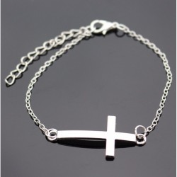 Pulsera con cruz horizontal...