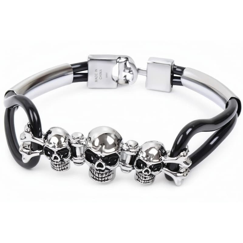 Pulsera trío de calaveras