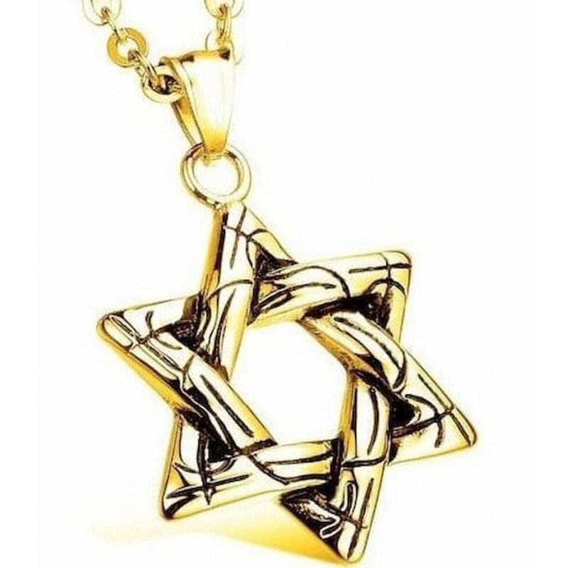 collar-joyeria-hebrea-estrella-david-acero-oro-18k