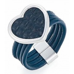 Anillo original de cuero natural con adorno de corazón