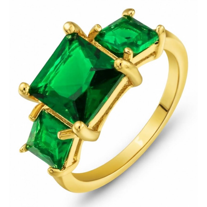 Anillo de acero inoxidable dorado