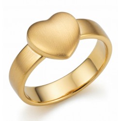 Anillo de acero inoxidable con corazon