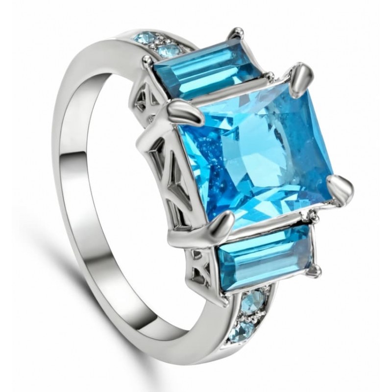 Anillo de mujer bañado en plata