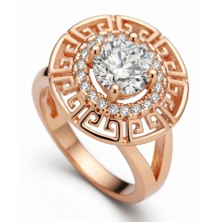 anillo de acero chapado en oro