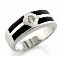 Anillo tipo alianza de acero inoxidable