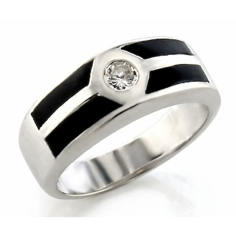 Anillo tipo alianza de acero inoxidable