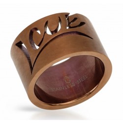 Anillo ancho de acero inoxidable para mujer