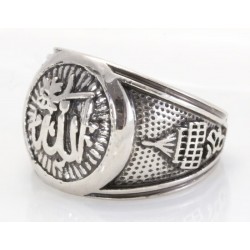 Anillo árabe musulmán de acero inoxidable
