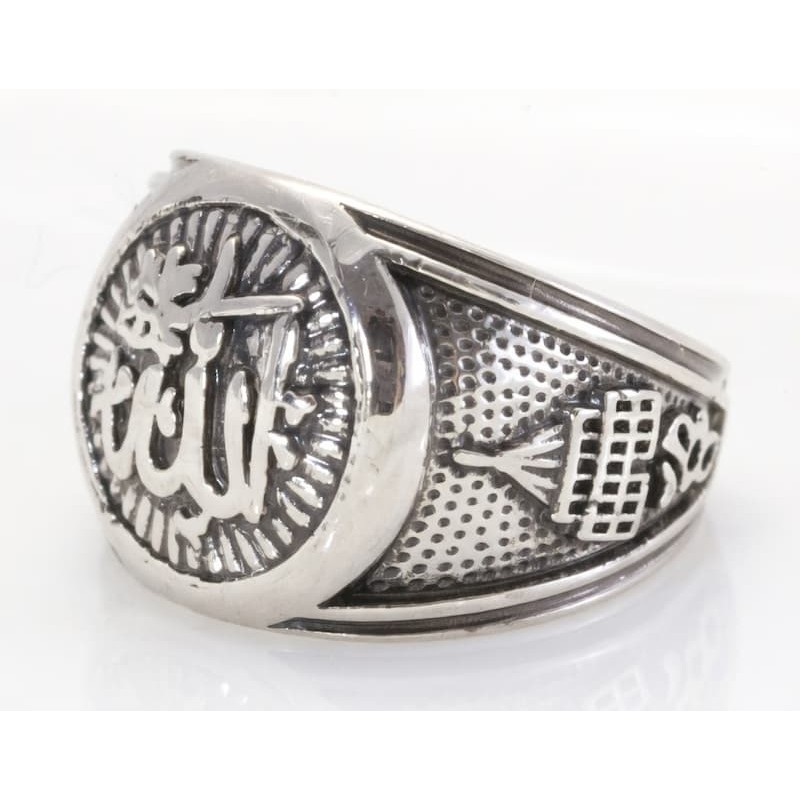 Anillo árabe musulmán de acero inoxidable
