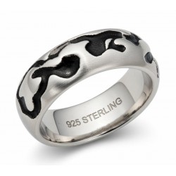 Anillo bicolor para hombre en acero inoxidable