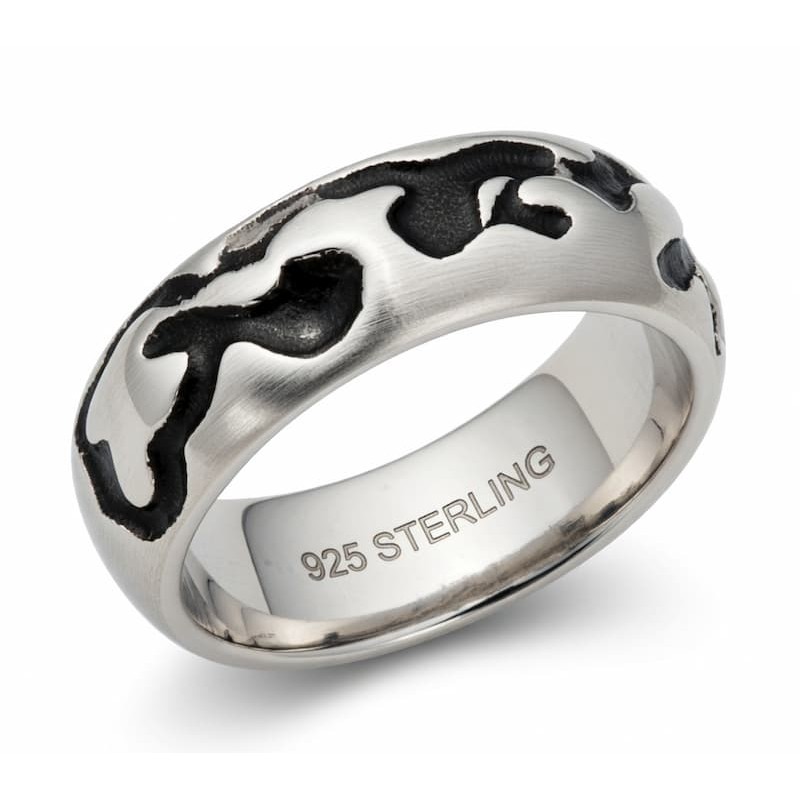 Anillo bicolor para hombre en acero inoxidable