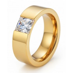 Anillo de compromiso acabado en oro 14k