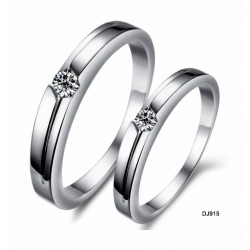Anillo fino de mujer chapado en plata