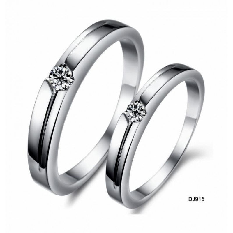 Anillo fino de mujer chapado en plata