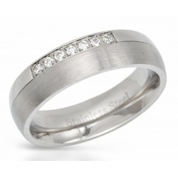 Anillo tipo alianza de acero inoxidable