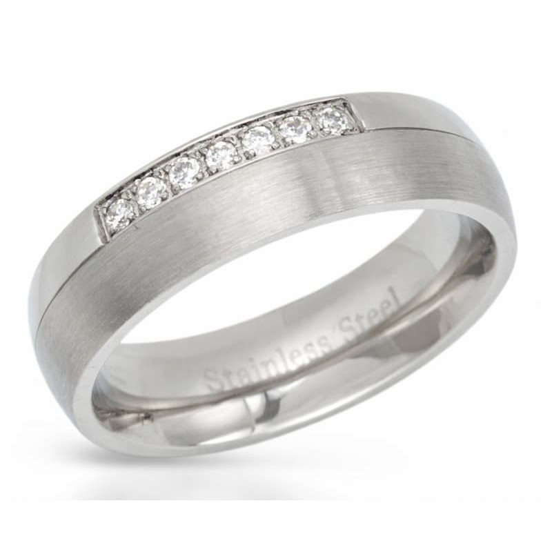 Anillo tipo alianza de acero inoxidable